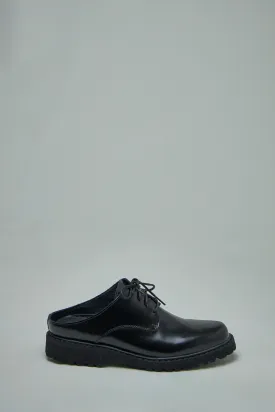 Brushed Glossy Derby Mule