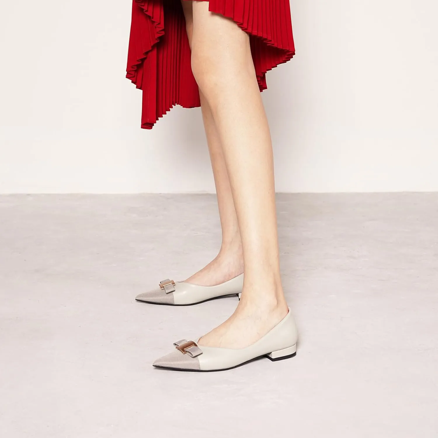 C.Paravano Womens Flats I Flat for Women Leather I Pointed Toe Flats I Ballet Flats for Women I Slip on Dressy Flats