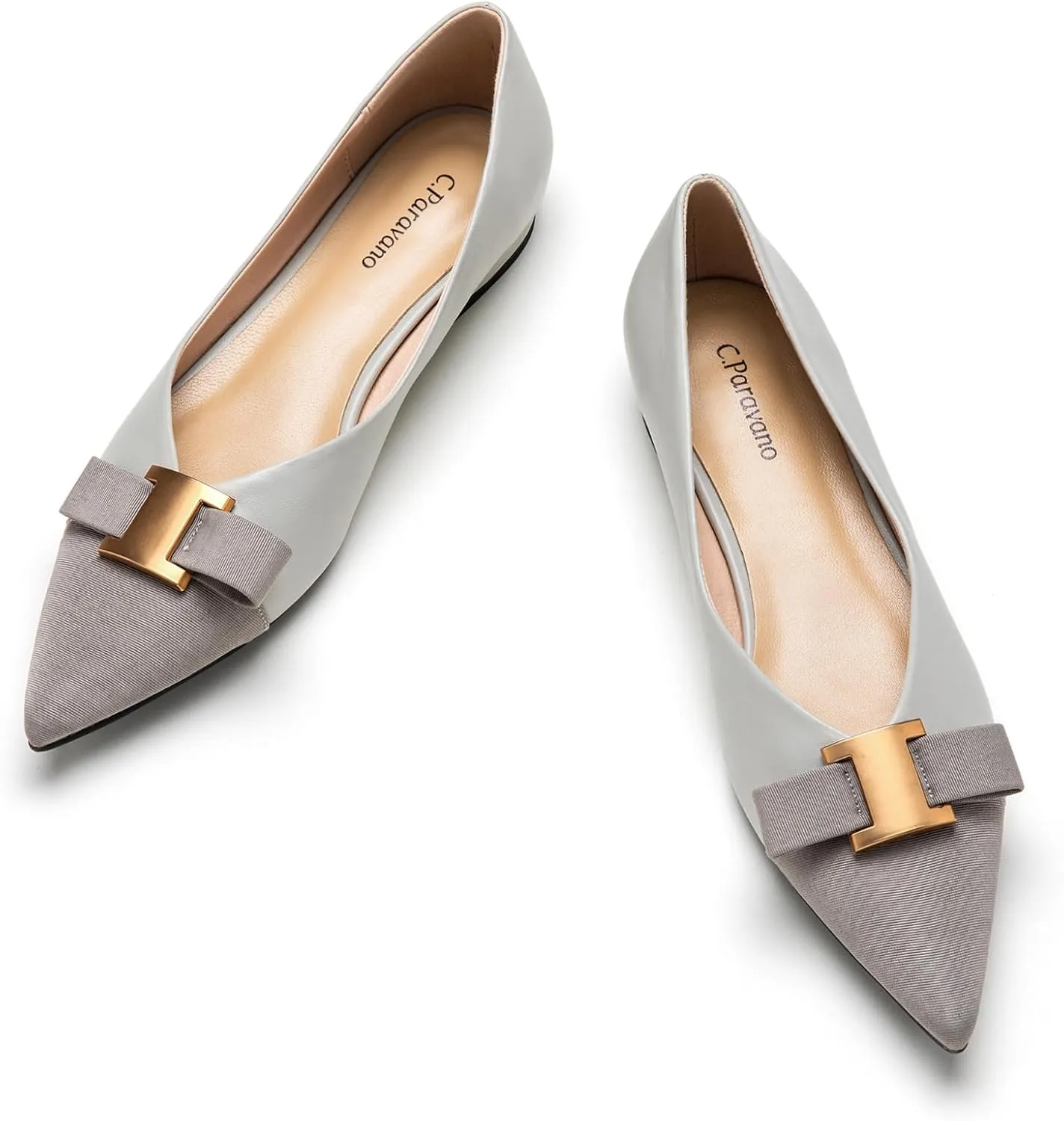 C.Paravano Womens Flats I Flat for Women Leather I Pointed Toe Flats I Ballet Flats for Women I Slip on Dressy Flats
