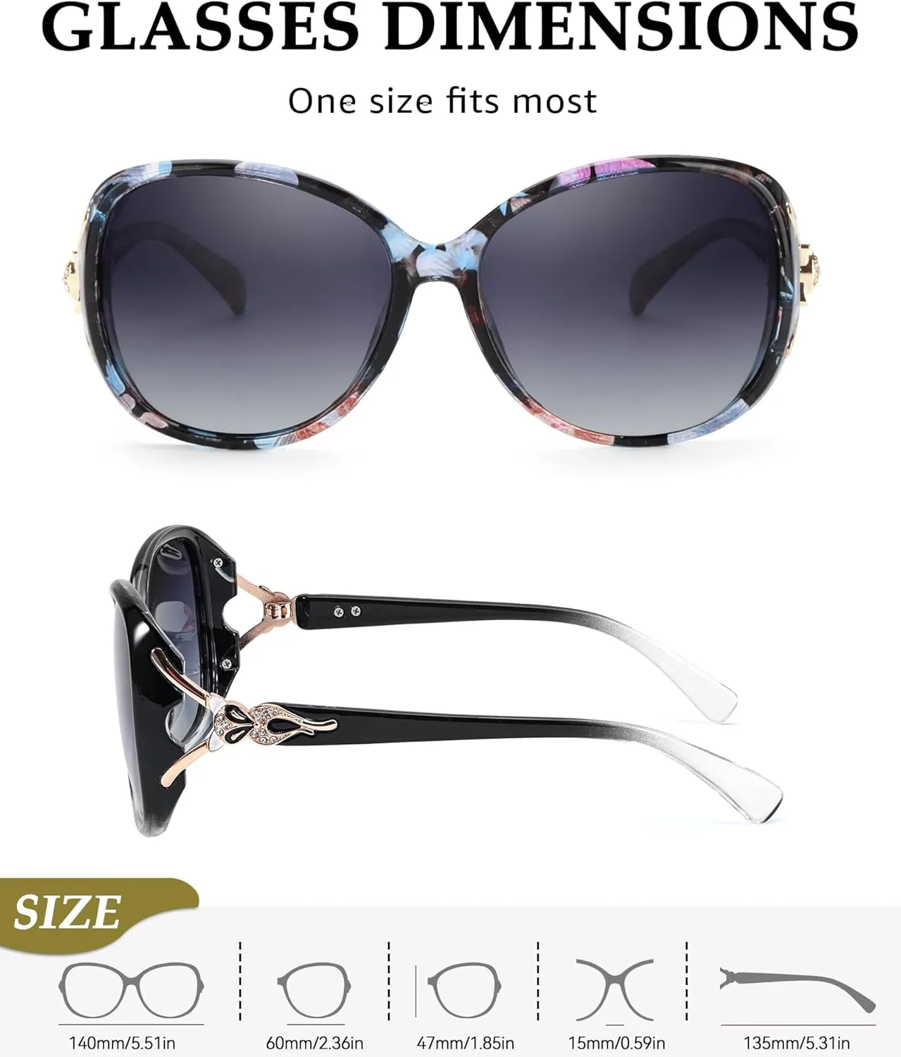 FIMILU Sunglasses for Women Trendy Polarized Sunglasses Oversized Big Sun Glasses Ladies Shades UV Protection