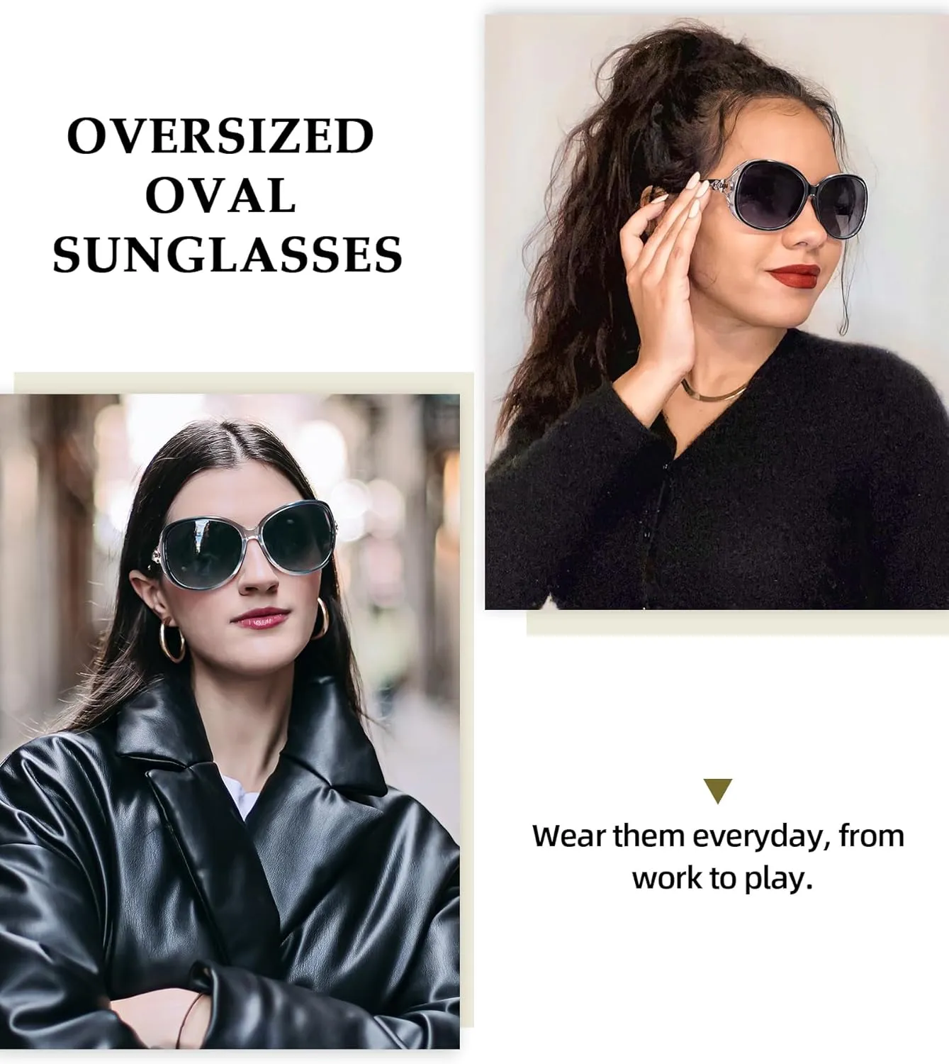 FIMILU Sunglasses for Women Trendy Polarized Sunglasses Oversized Big Sun Glasses Ladies Shades UV Protection