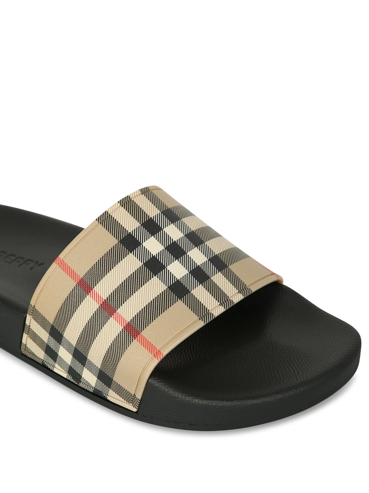Furlei check beige slides