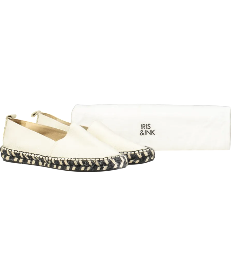 Iris & Ink Cream Canvas Espadrilles UK 6 EU 39 👠