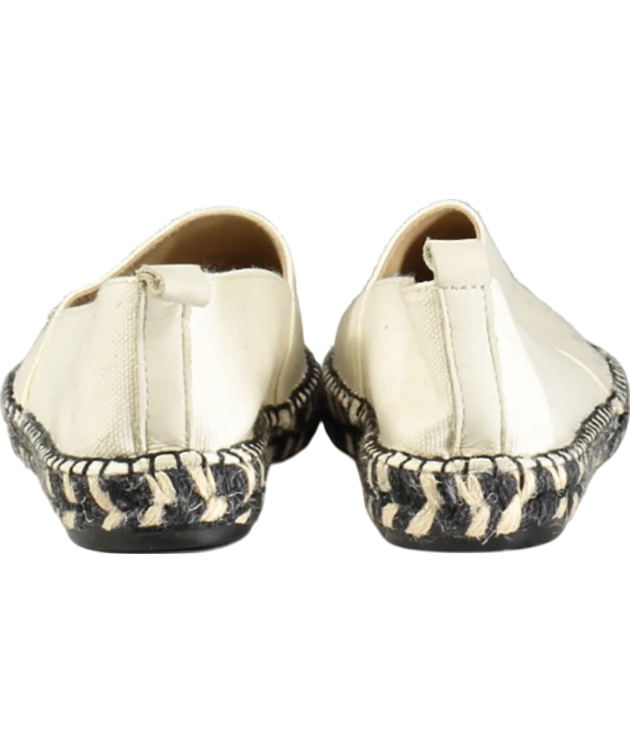 Iris & Ink Cream Canvas Espadrilles UK 6 EU 39 👠