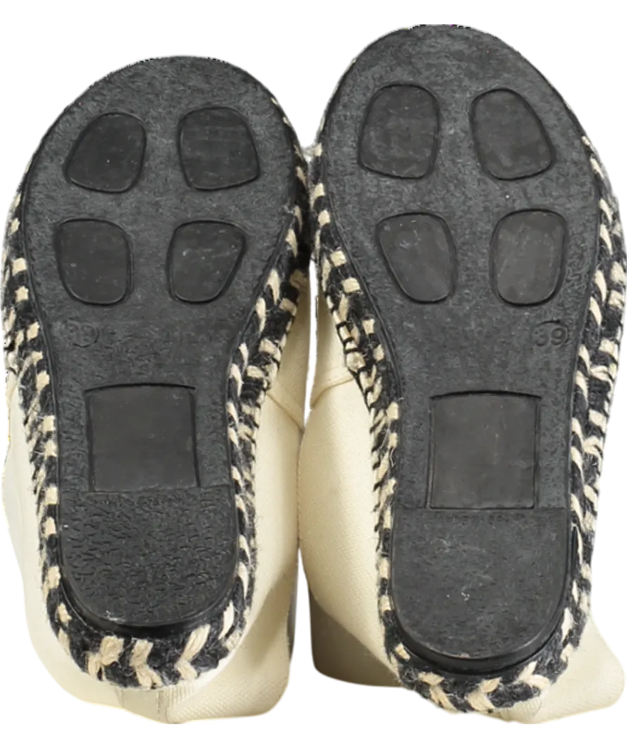 Iris & Ink Cream Canvas Espadrilles UK 6 EU 39 👠