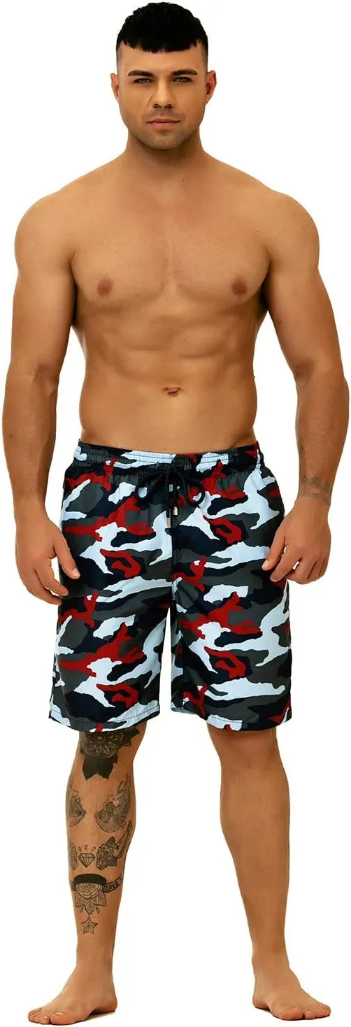 KAILUA SURF Big and Tall Mens Swim Trunks, 9" Mens Designer Bathing Suit Boardshorts