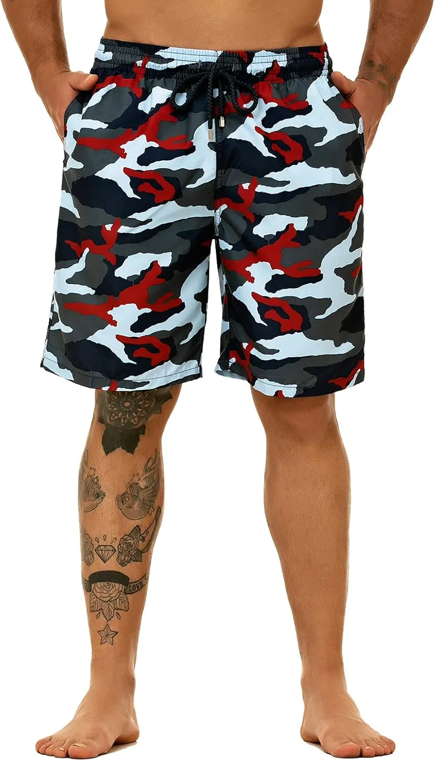 KAILUA SURF Big and Tall Mens Swim Trunks, 9" Mens Designer Bathing Suit Boardshorts