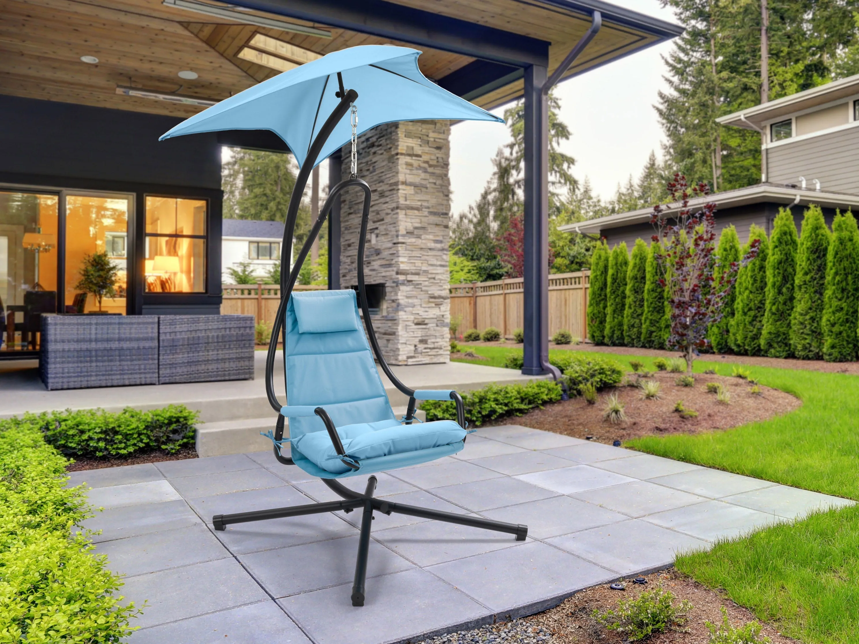 Light Blue Swing Lounge Chair