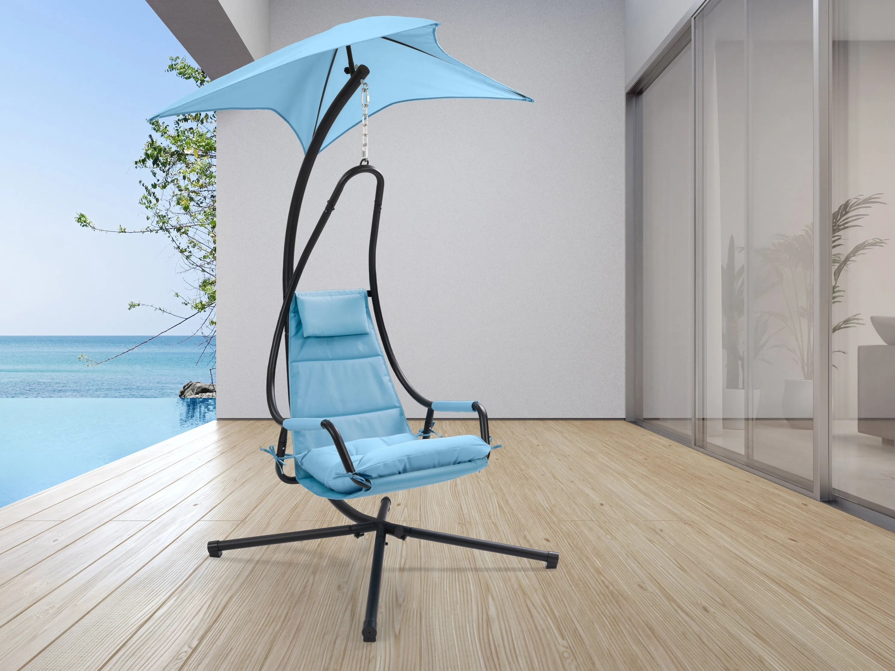 Light Blue Swing Lounge Chair
