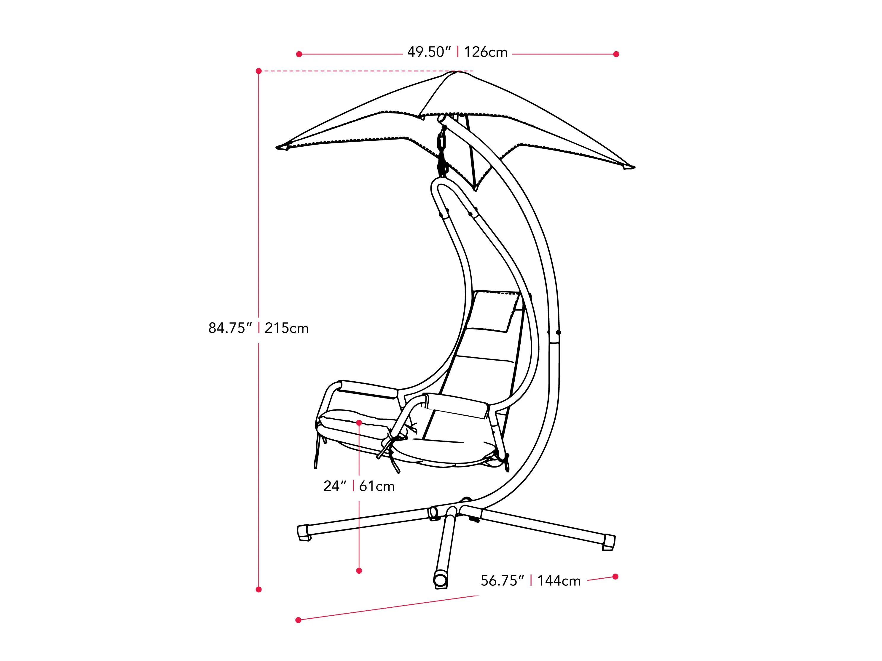 Light Blue Swing Lounge Chair
