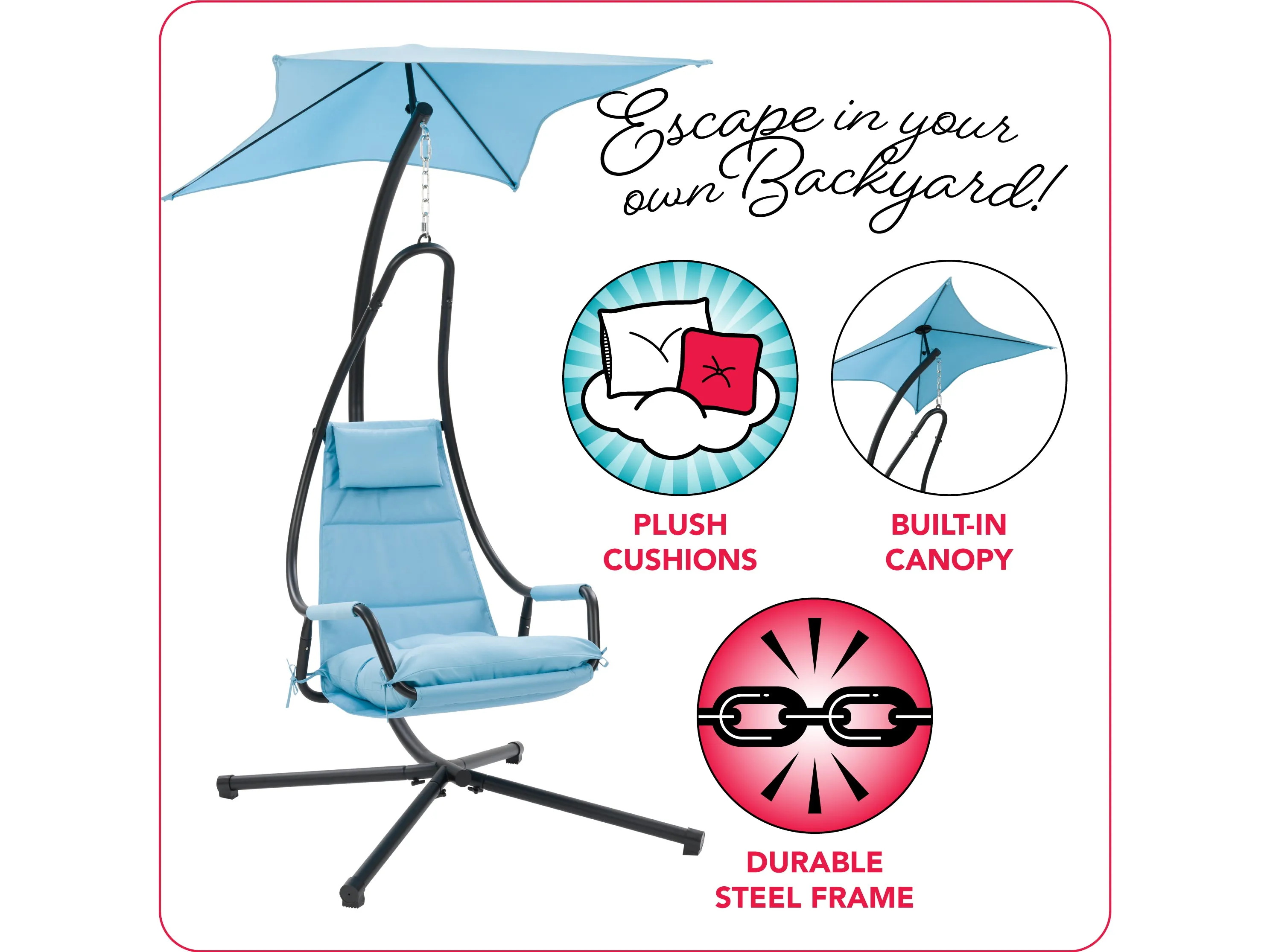 Light Blue Swing Lounge Chair
