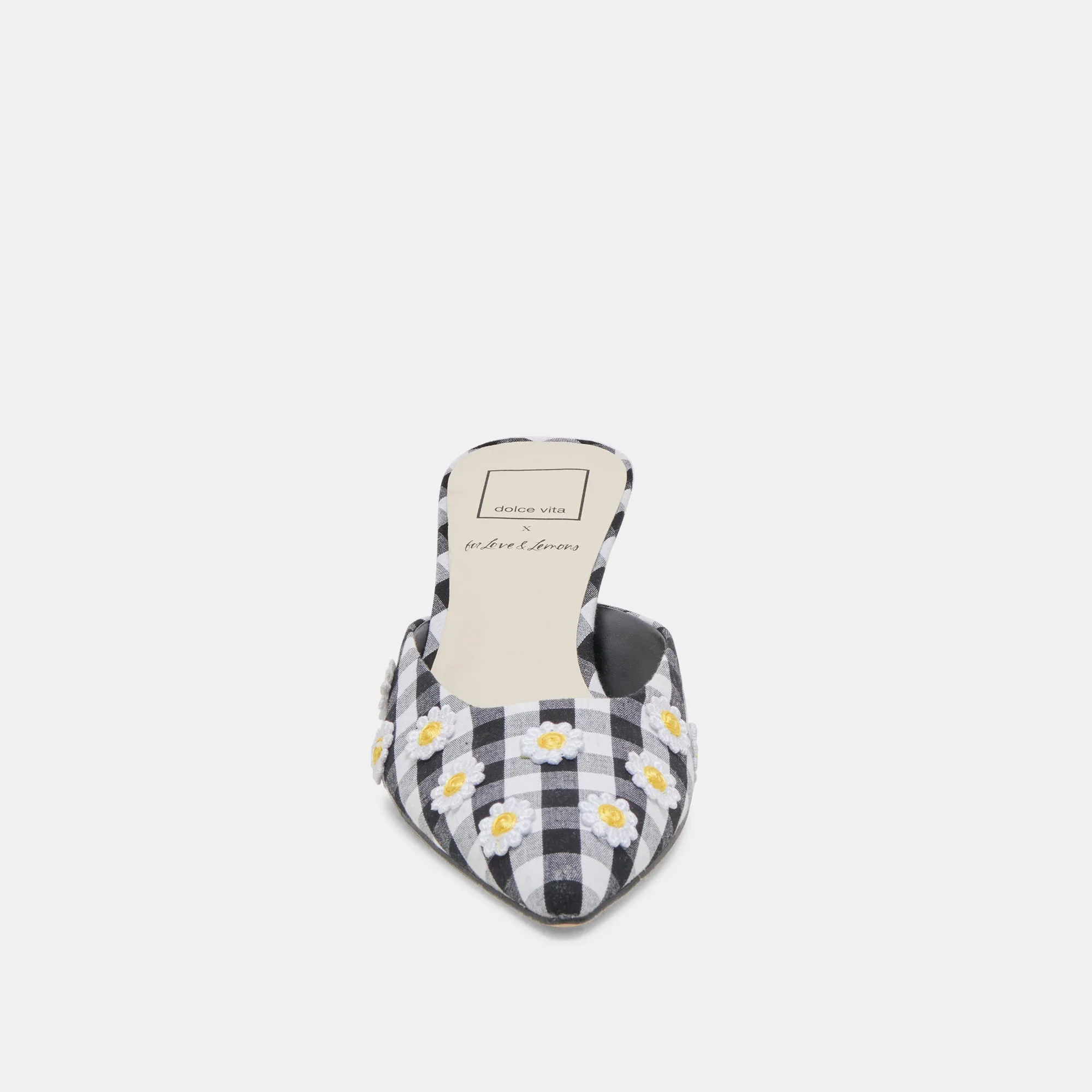 LILOU HEELS BLACK WHITE GINGHAM