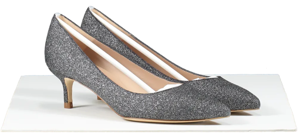 LK Bennett Grey Glitter Kitten Heel Court Shoes BNIB UK 3 EU 36 👠