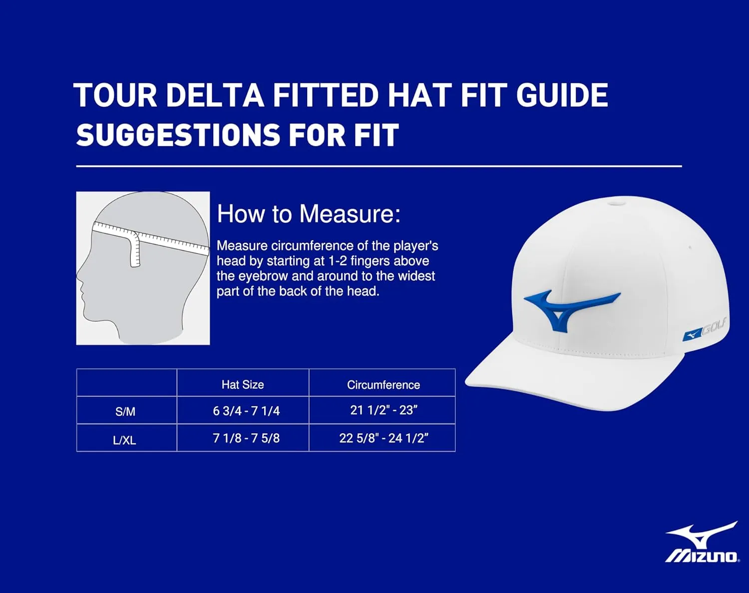Mizuno Unisex Adult Tour Delta Fitted Hat