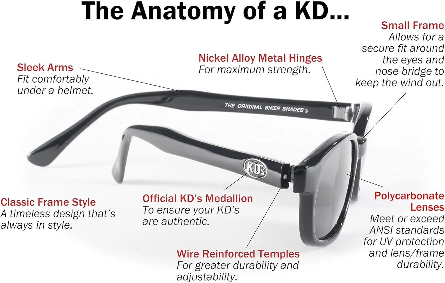 Pacific Coast Original KD's Biker Sunglasses